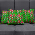 South Sydney Rabbitohs Pillow Cover Tropical Hibiscus Floral Seamless Rugby Mascot