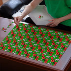 South Sydney Rabbitohs Puzzle Tropical Hibiscus Floral Seamless Rugby Mascot