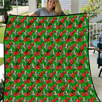 South Sydney Rabbitohs Quilt Tropical Hibiscus Floral Seamless Rugby Mascot