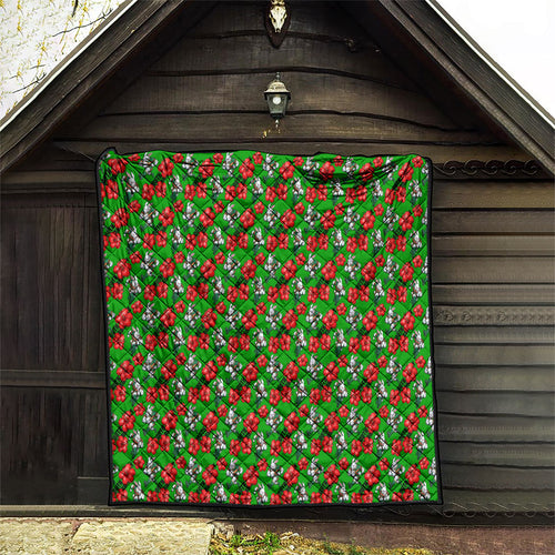 South Sydney Rabbitohs Quilt Tropical Hibiscus Floral Seamless Rugby Mascot