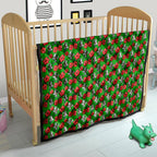 South Sydney Rabbitohs Quilt Tropical Hibiscus Floral Seamless Rugby Mascot