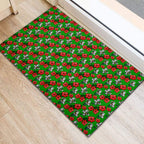 South Sydney Rabbitohs Rubber Doormat Tropical Hibiscus Floral Seamless Rugby Mascot