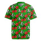 South Sydney Rabbitohs Rugby Jersey Tropical Hibiscus Floral Seamless Rugby Mascot