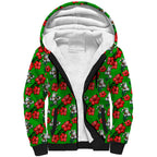 South Sydney Rabbitohs Sherpa Hoodie Tropical Hibiscus Floral Seamless Rugby Mascot