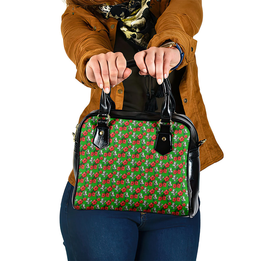 South Sydney Rabbitohs Shoulder Handbag Tropical Hibiscus Floral Seamless Rugby Mascot