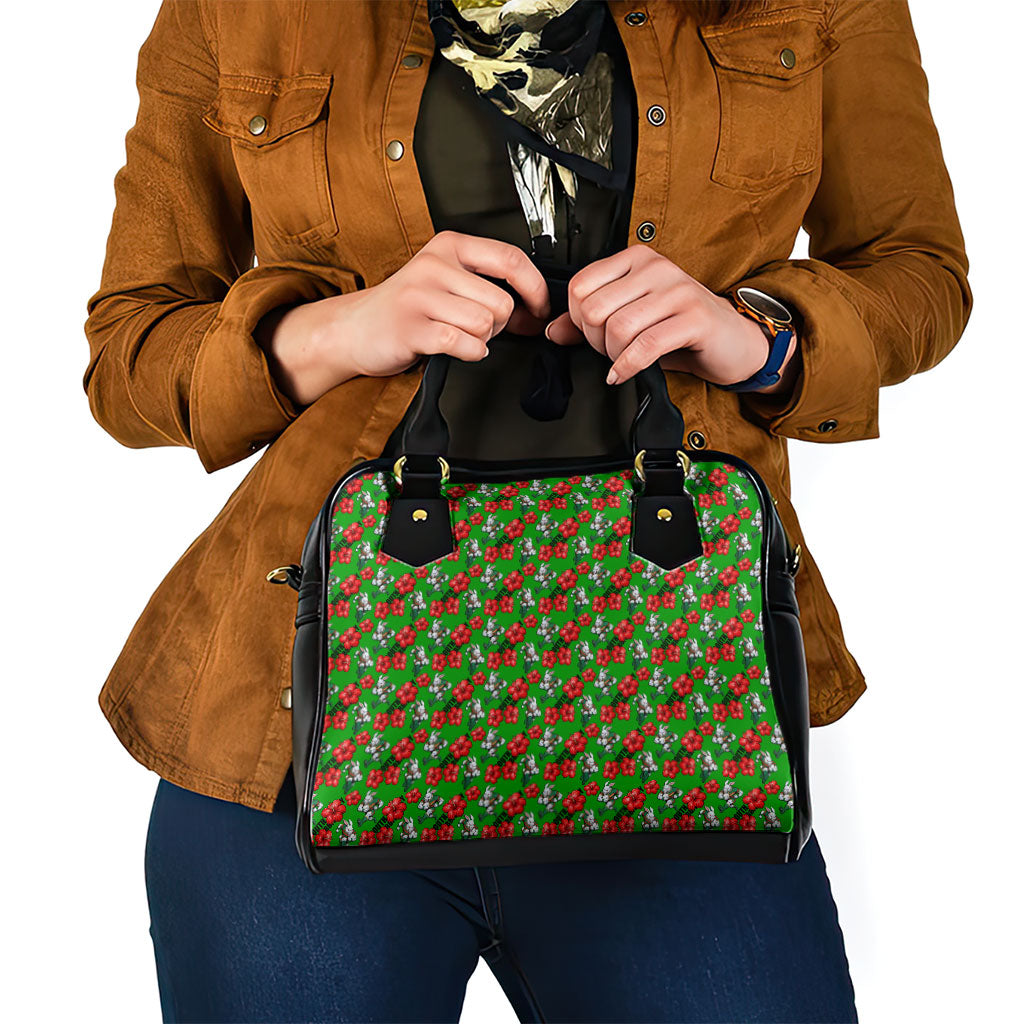 South Sydney Rabbitohs Shoulder Handbag Tropical Hibiscus Floral Seamless Rugby Mascot
