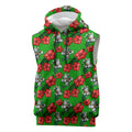 South Sydney Rabbitohs Sleeveless Hoodie Tropical Hibiscus Floral Seamless Rugby Mascot