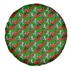 South Sydney Rabbitohs Spare Tire Cover Tropical Hibiscus Floral Seamless Rugby Mascot