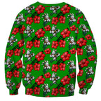 South Sydney Rabbitohs Sweatshirt Tropical Hibiscus Floral Seamless Rugby Mascot