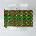 South Sydney Rabbitohs Tablecloth Tropical Hibiscus Floral Seamless Rugby Mascot
