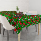 South Sydney Rabbitohs Tablecloth Tropical Hibiscus Floral Seamless Rugby Mascot