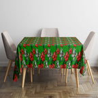 South Sydney Rabbitohs Tablecloth Tropical Hibiscus Floral Seamless Rugby Mascot
