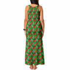 South Sydney Rabbitohs Tank Maxi Dress Tropical Hibiscus Floral Seamless Rugby Mascot