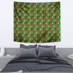 South Sydney Rabbitohs Tapestry Tropical Hibiscus Floral Seamless Rugby Mascot