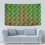 South Sydney Rabbitohs Tapestry Tropical Hibiscus Floral Seamless Rugby Mascot