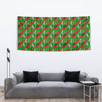 South Sydney Rabbitohs Tapestry Tropical Hibiscus Floral Seamless Rugby Mascot