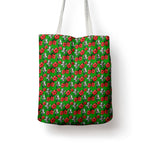 South Sydney Rabbitohs Tote Bag Tropical Hibiscus Floral Seamless Rugby Mascot