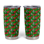 South Sydney Rabbitohs Tumbler Cup Tropical Hibiscus Floral Seamless Rugby Mascot