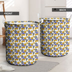 Canterbury-Bankstown Bulldogs Laundry Basket Tropical Hibiscus Floral Seamless Rugby Mascot