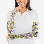 Canterbury-Bankstown Bulldogs Arm Sleeves Tropical Hibiscus Floral Seamless Rugby Mascot