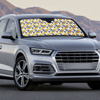 Canterbury-Bankstown Bulldogs Auto Sun Shade Tropical Hibiscus Floral Seamless Rugby Mascot
