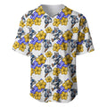 Canterbury-Bankstown Bulldogs Baseball Jersey Tropical Hibiscus Floral Seamless Rugby Mascot