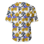 Canterbury-Bankstown Bulldogs Baseball Jersey Tropical Hibiscus Floral Seamless Rugby Mascot