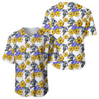 Canterbury-Bankstown Bulldogs Baseball Jersey Tropical Hibiscus Floral Seamless Rugby Mascot