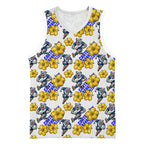 Canterbury-Bankstown Bulldogs Basketball Jersey Tropical Hibiscus Floral Seamless Rugby Mascot