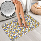 Canterbury-Bankstown Bulldogs Bathroom Set Tropical Hibiscus Floral Seamless Rugby Mascot