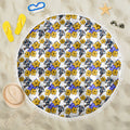 Canterbury-Bankstown Bulldogs Beach Blanket Tropical Hibiscus Floral Seamless Rugby Mascot
