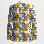 Canterbury-Bankstown Bulldogs Blazer Tropical Hibiscus Floral Seamless Rugby Mascot