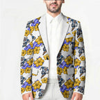 Canterbury-Bankstown Bulldogs Blazer Tropical Hibiscus Floral Seamless Rugby Mascot
