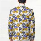Canterbury-Bankstown Bulldogs Blazer Tropical Hibiscus Floral Seamless Rugby Mascot
