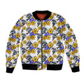 Canterbury-Bankstown Bulldogs Bomber Jacket Tropical Hibiscus Floral Seamless Rugby Mascot