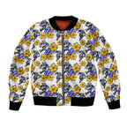 Canterbury-Bankstown Bulldogs Bomber Jacket Tropical Hibiscus Floral Seamless Rugby Mascot