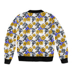 Canterbury-Bankstown Bulldogs Bomber Jacket Tropical Hibiscus Floral Seamless Rugby Mascot