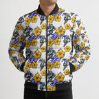 Canterbury-Bankstown Bulldogs Bomber Puffer Jacket Tropical Hibiscus Floral Seamless Rugby Mascot