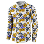 Canterbury-Bankstown Bulldogs Button Sweatshirt Tropical Hibiscus Floral Seamless Rugby Mascot