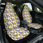 Canterbury-Bankstown Bulldogs Car Seat Cover Tropical Hibiscus Floral Seamless Rugby Mascot