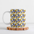 Canterbury-Bankstown Bulldogs Ceramic Mug Tropical Hibiscus Floral Seamless Rugby Mascot