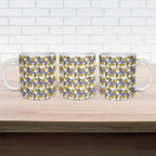 Canterbury-Bankstown Bulldogs Ceramic Mug Tropical Hibiscus Floral Seamless Rugby Mascot