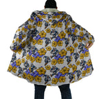 Canterbury-Bankstown Bulldogs Cloak Tropical Hibiscus Floral Seamless Rugby Mascot