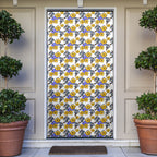 Canterbury-Bankstown Bulldogs Door Cover Tropical Hibiscus Floral Seamless Rugby Mascot