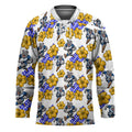 Canterbury-Bankstown Bulldogs Hockey Jersey Tropical Hibiscus Floral Seamless Rugby Mascot