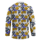 Canterbury-Bankstown Bulldogs Hockey Jersey Tropical Hibiscus Floral Seamless Rugby Mascot