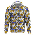 Canterbury-Bankstown Bulldogs Hoodie Tropical Hibiscus Floral Seamless Rugby Mascot