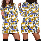Canterbury-Bankstown Bulldogs Hoodie Dress Tropical Hibiscus Floral Seamless Rugby Mascot