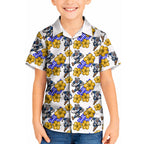 Canterbury-Bankstown Bulldogs Kid Hawaiian Shirt Tropical Hibiscus Floral Seamless Rugby Mascot