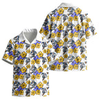 Canterbury-Bankstown Bulldogs Kid Hawaiian Shirt Tropical Hibiscus Floral Seamless Rugby Mascot